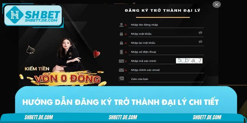 Thực hiện đăng ký đại lý thành viên trong 1 phút