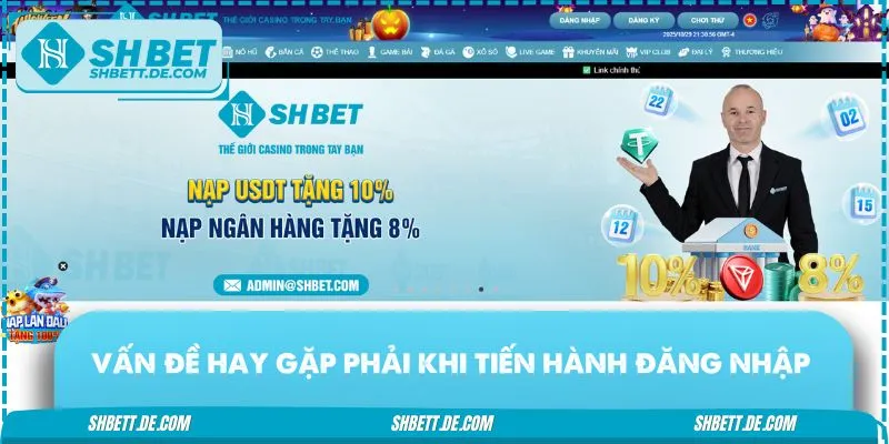 Các vấn đề hay gặp phải khi tiến hành đăng nhập tài khoản