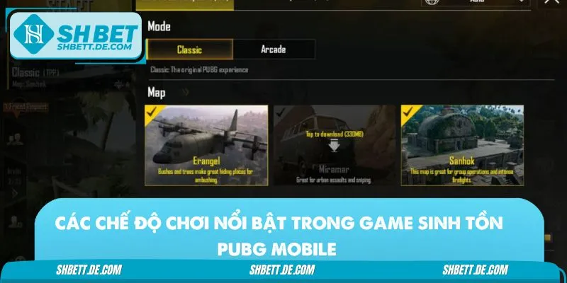 Cập nhật ngay các chế độ chơi PUBG nổi bật