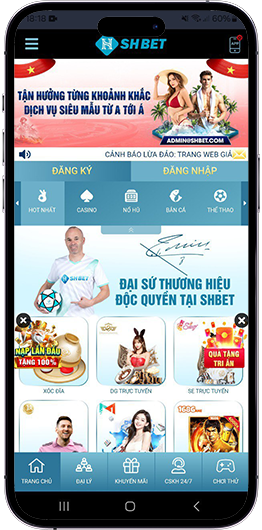 Màn hình ứng dụng SHBET